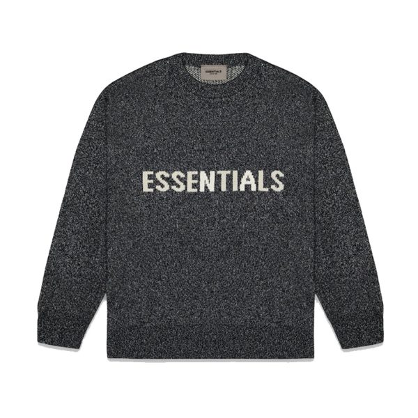 Essential Charcoal Gray Classic Round Neck Sweater
