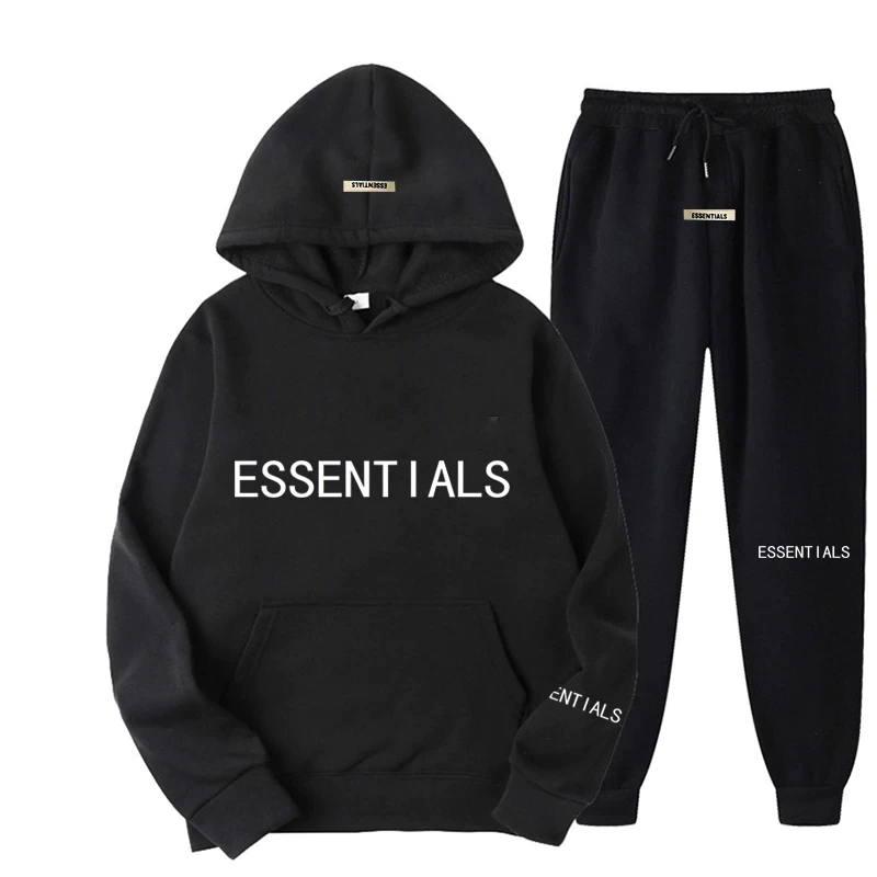 Essentials Black Tracksuit