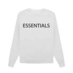 Essentials Overlapped Light Gray Sweater