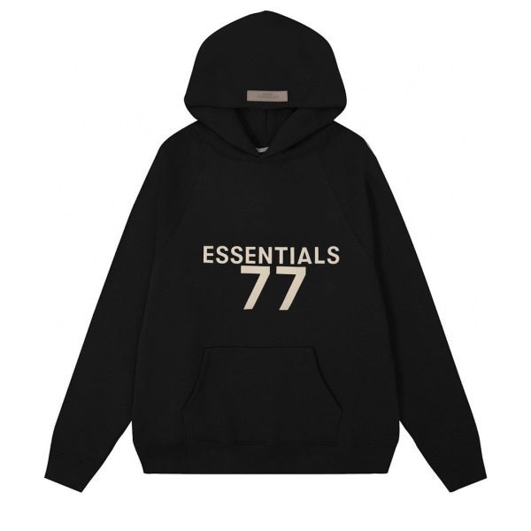 Black Essentials Fear of God 77 Hoodie