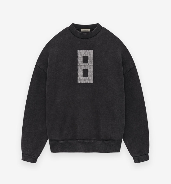 Essentials Black 8 Crewneck Sweatshirt
