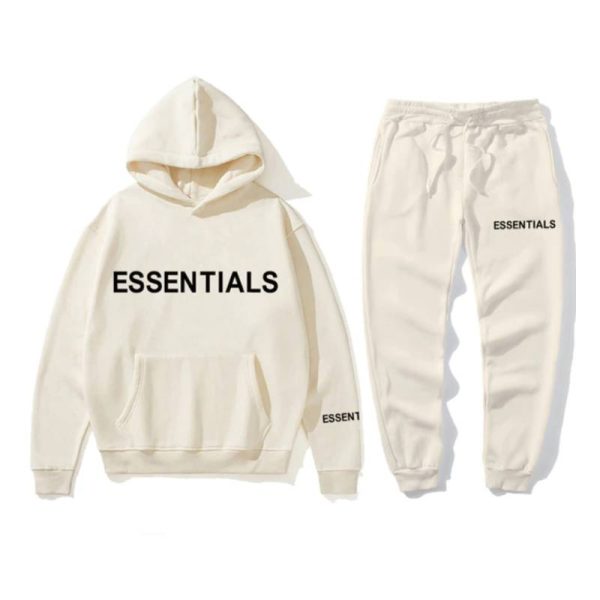 Essential Spring Tracksuit Hooded Sweatshirt Beige